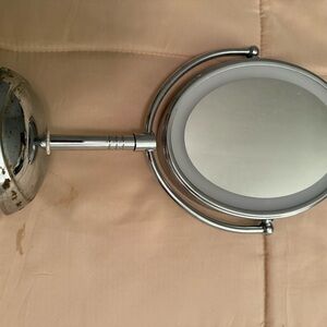 Silver Wall-Mounted Bathroom Mirror